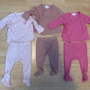 Kids One Piece Set - Pink and Tan